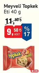 ETİ MEYVELİ TOPKEK MİNİ KEK 40 G fiyat ve kampanya bilgisi